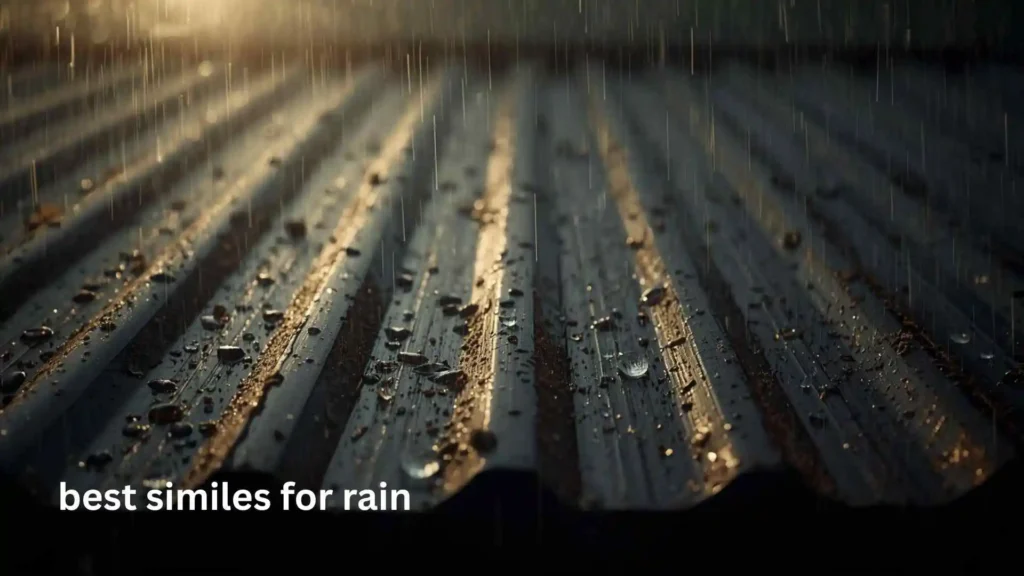 best similes for rain