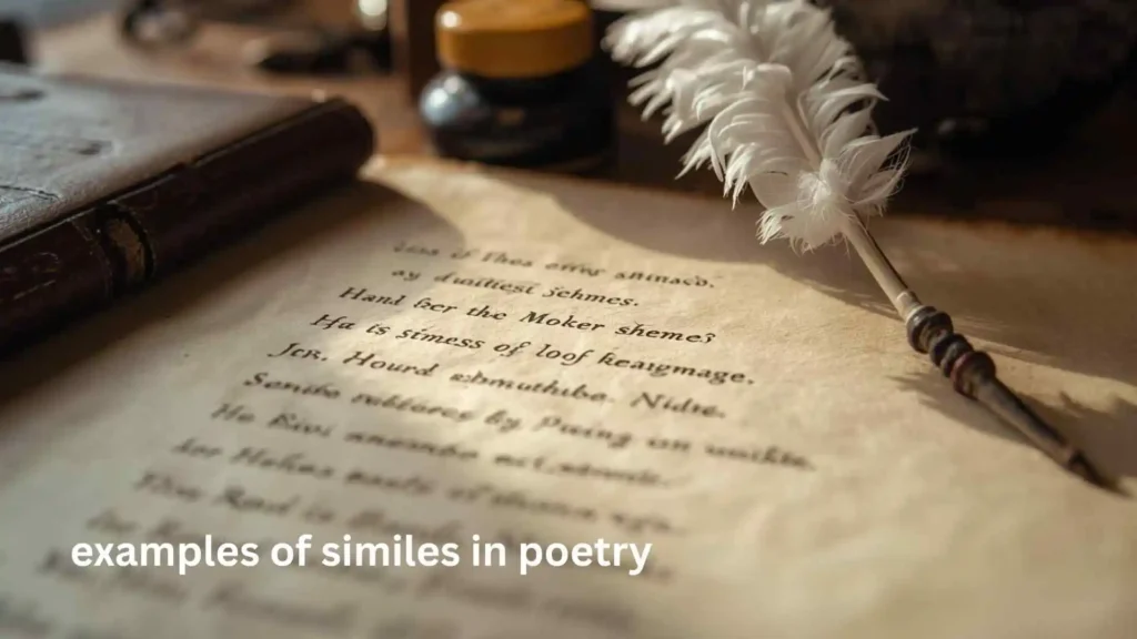 examples of similes in poetry