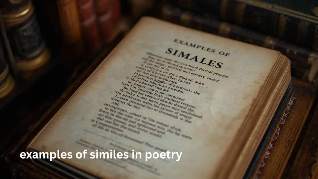 examples of similes in poetry