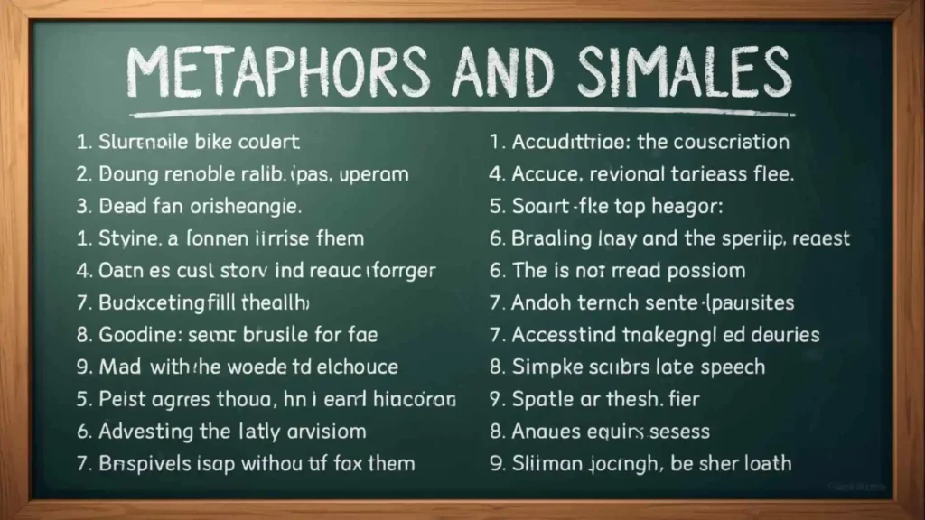 list of metaphors and similes
