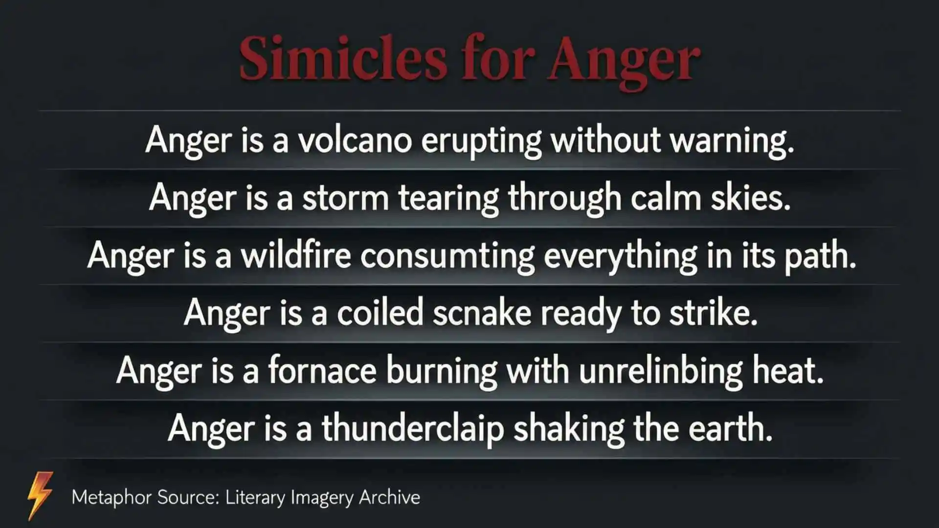 similes for anger