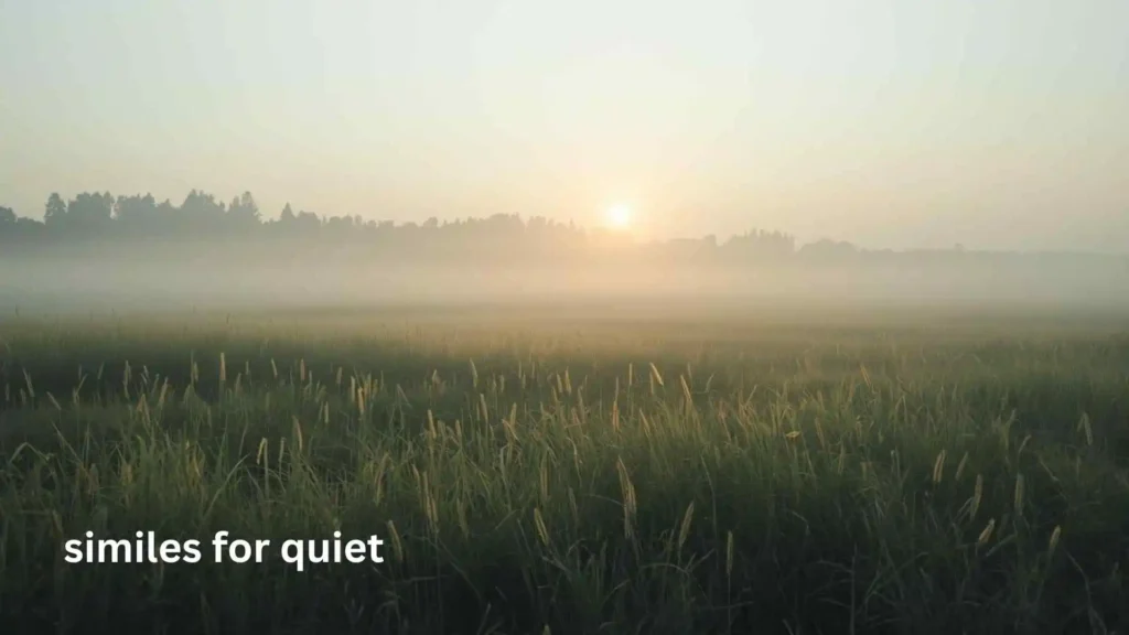 similes for quiet