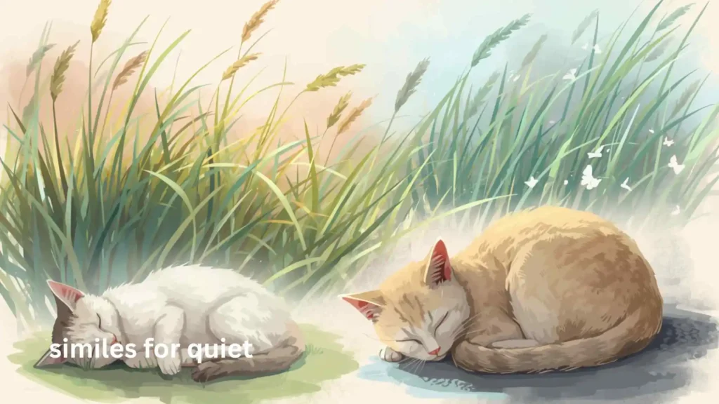 similes for quiet