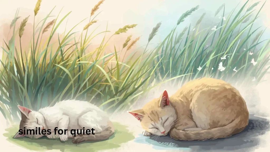 similes for quiet