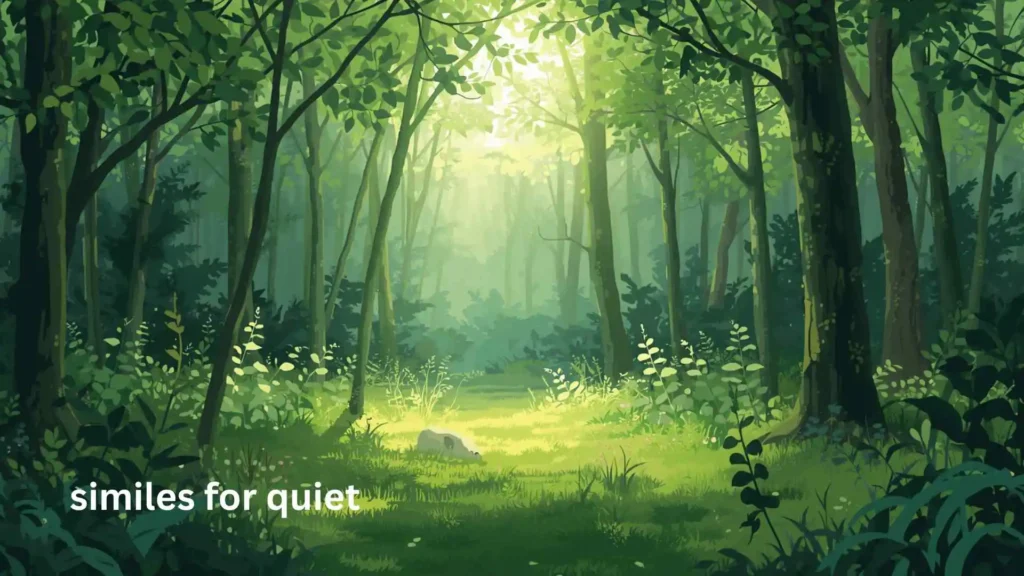 similes for quiet