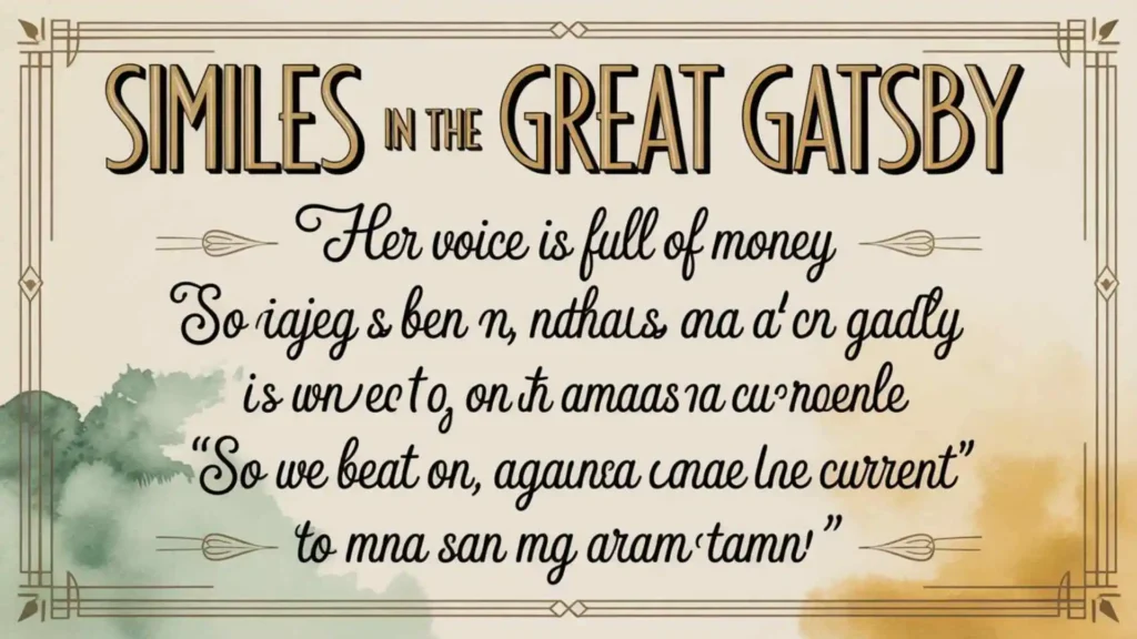 similes in the great gatsby