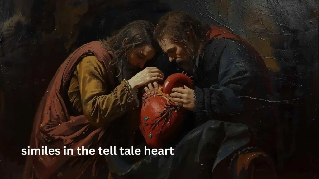 similes in the tell tale heart