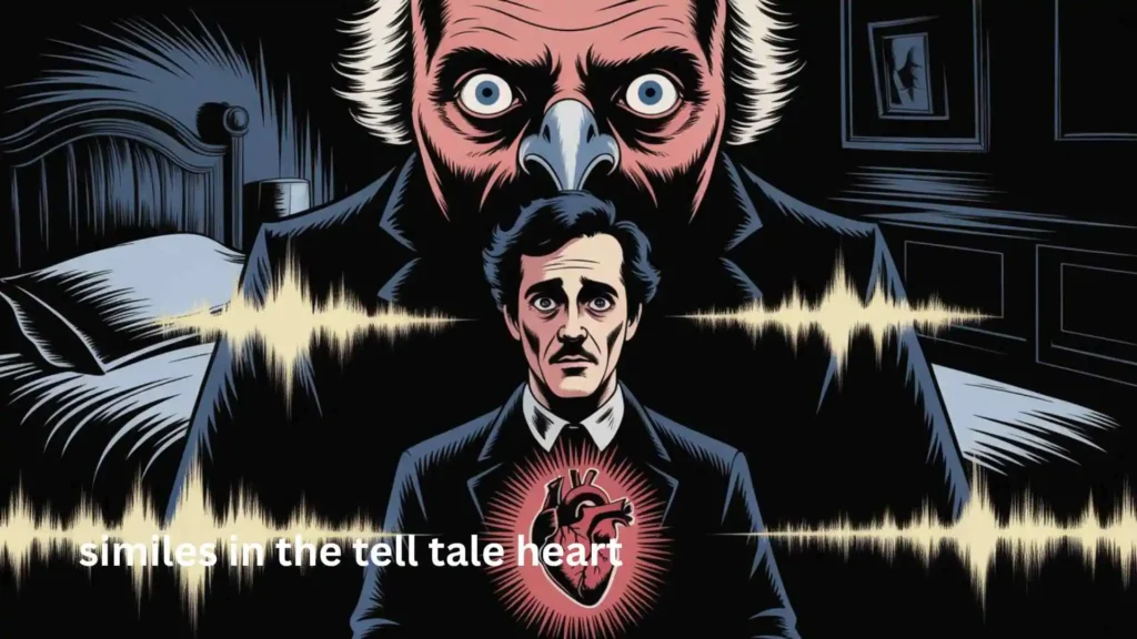 similes in the tell tale heart