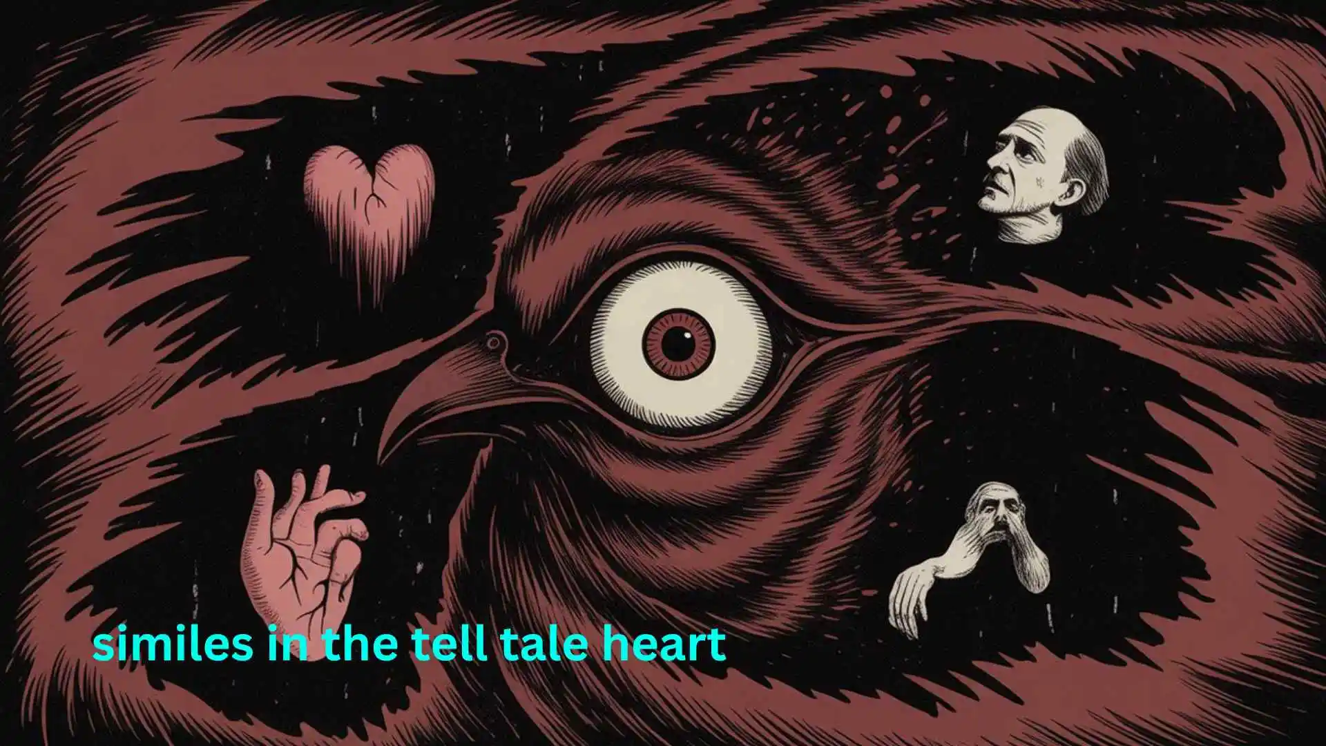 similes in the tell tale heart