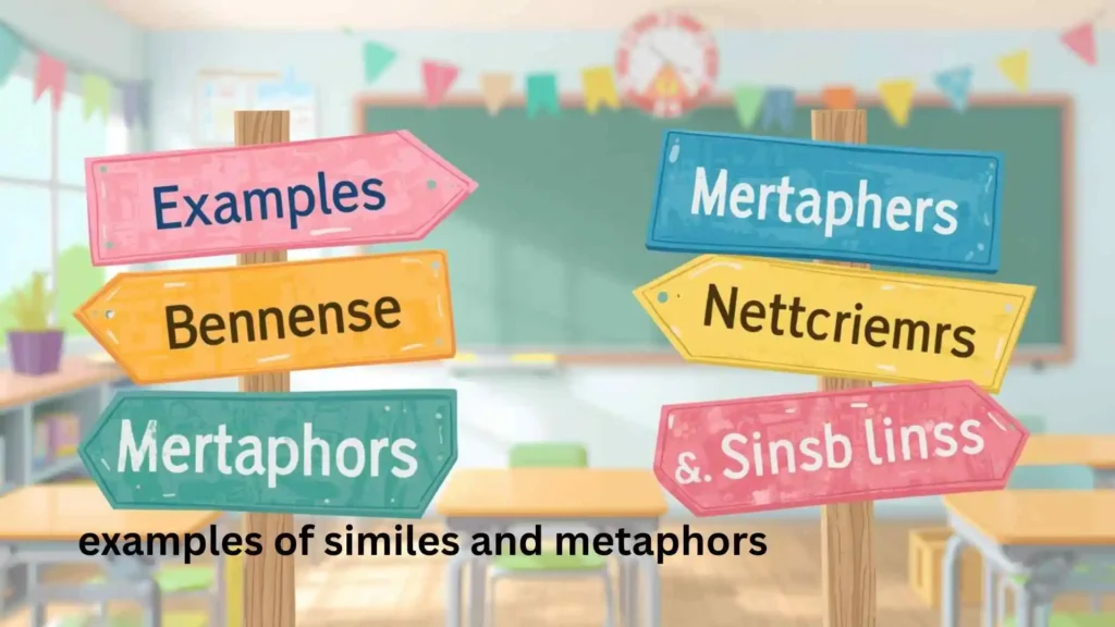 examples of similes and metaphors