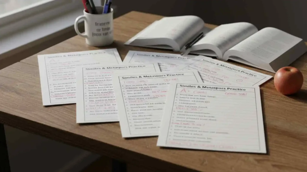 similes and metaphors worksheets