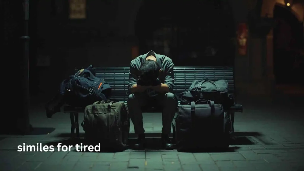similes for tired