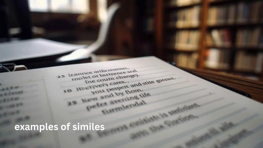 examples of similes