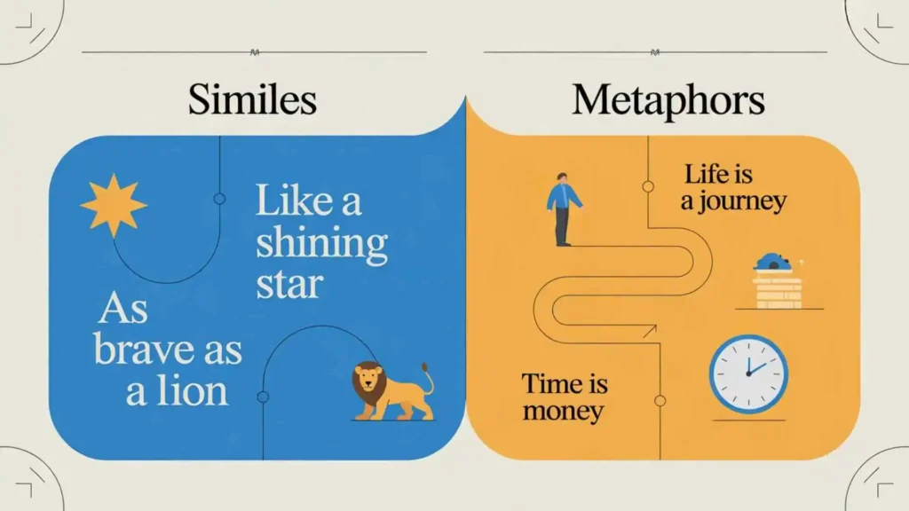 how are similes and metaphors different