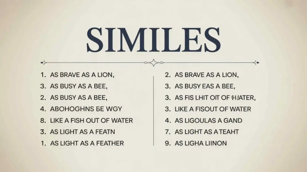 list of similes