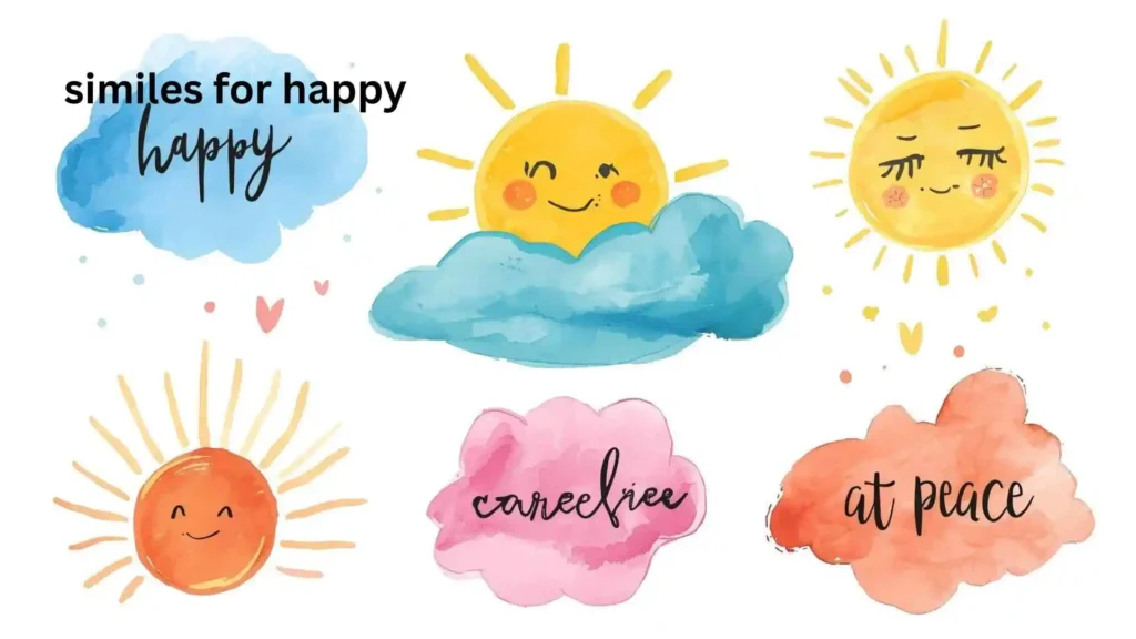 similes for happy