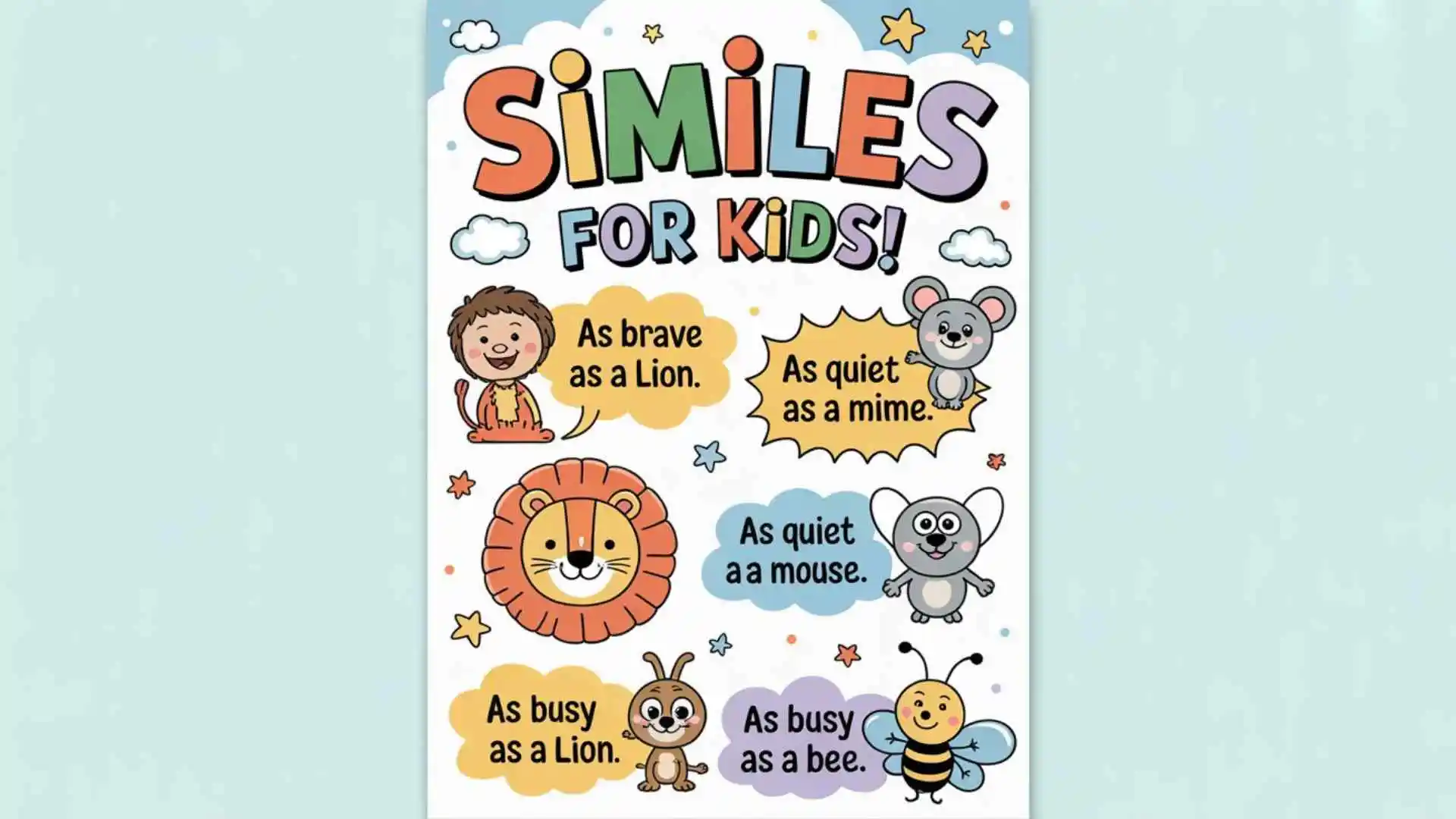 Similes for Kids | 50+ Fun and Easy Examples to Learn Fast