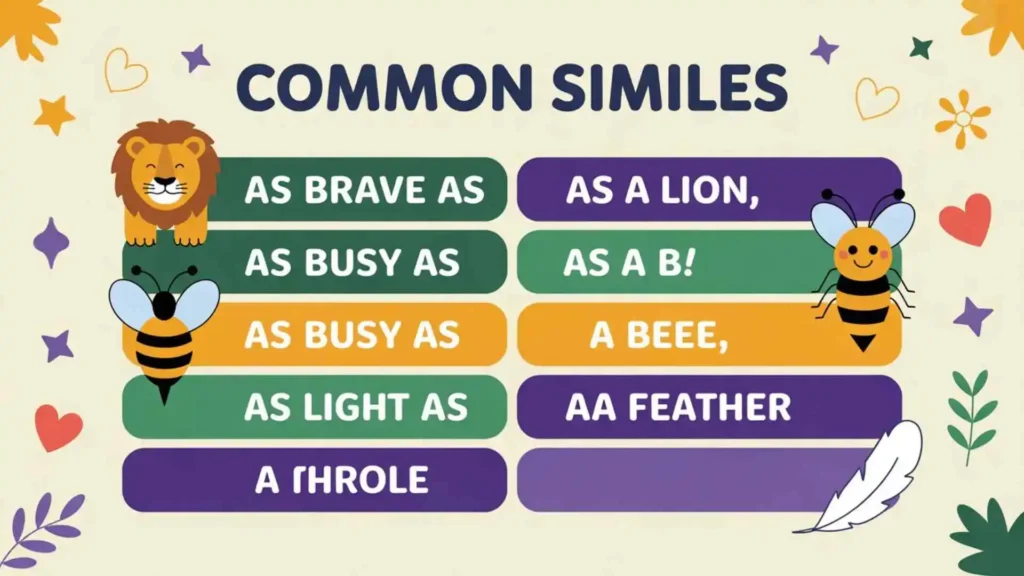 similes list