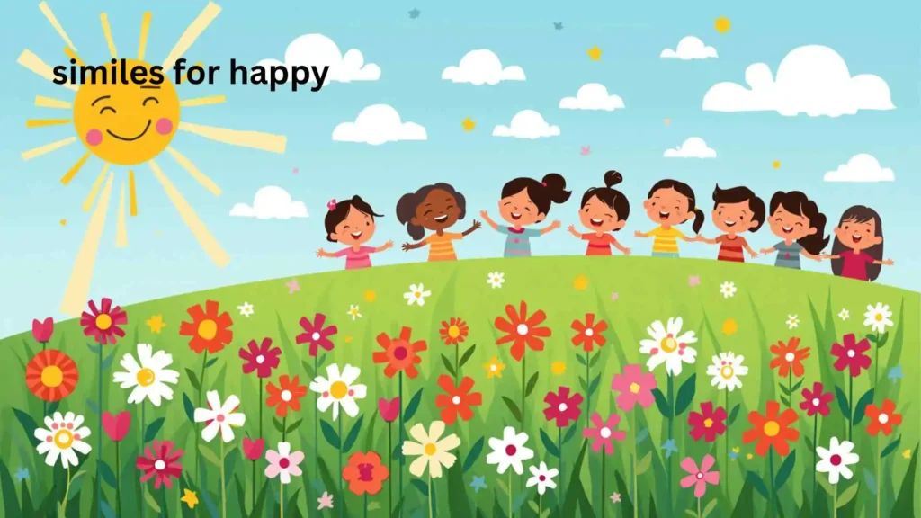 similes for happy