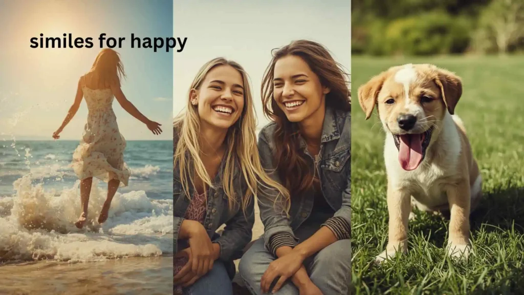 similes for happy