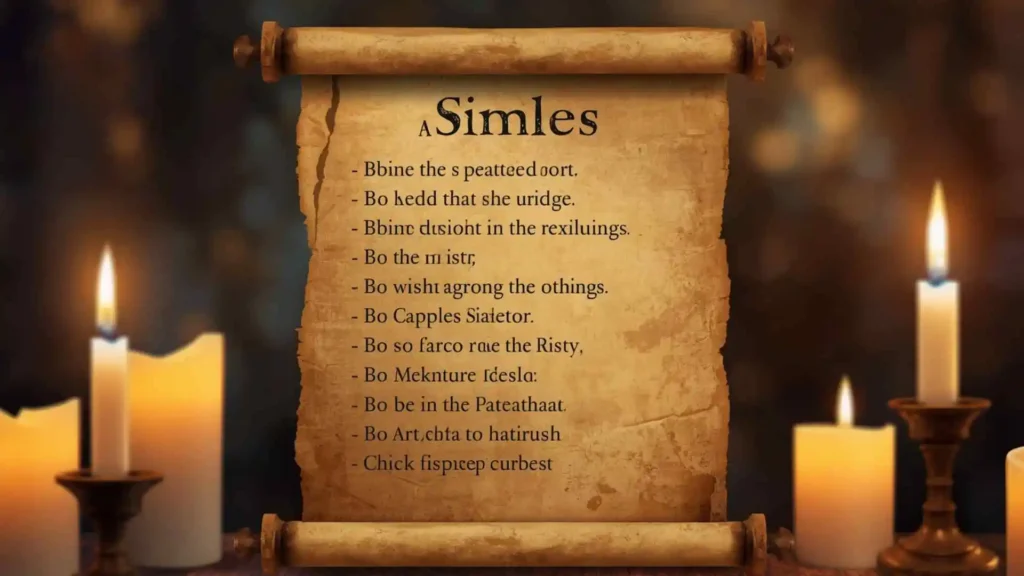similes list