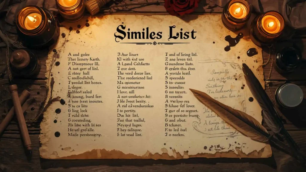 similes list