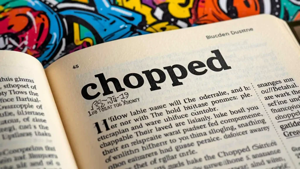 what does chopped mean in slang