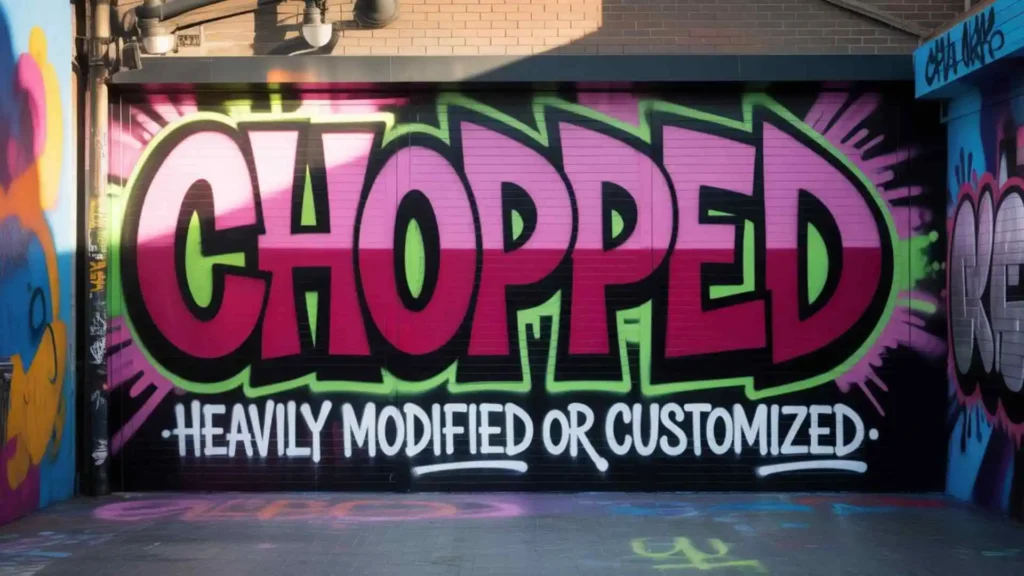 what does chopped mean in slang