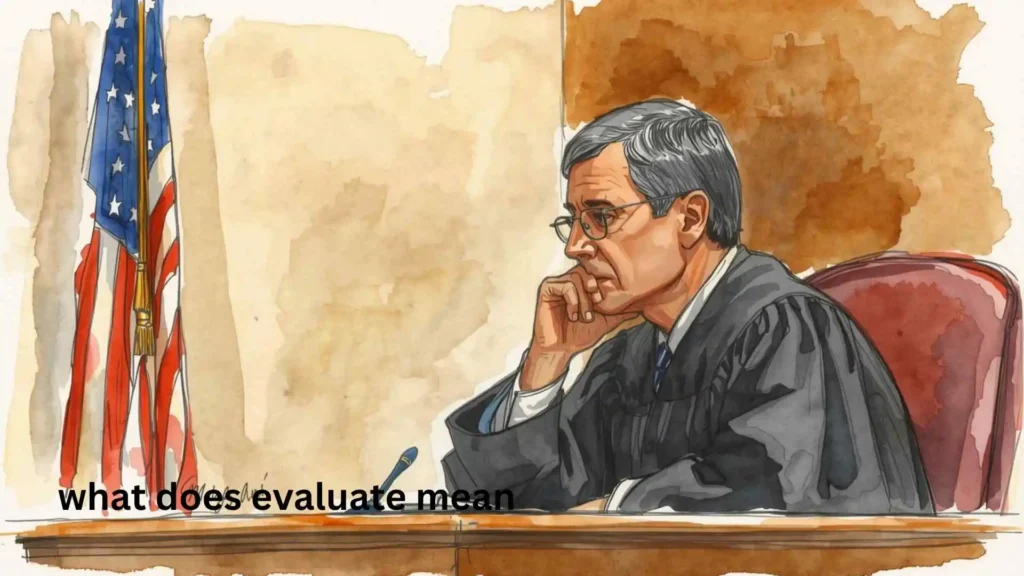 what does evaluate mean