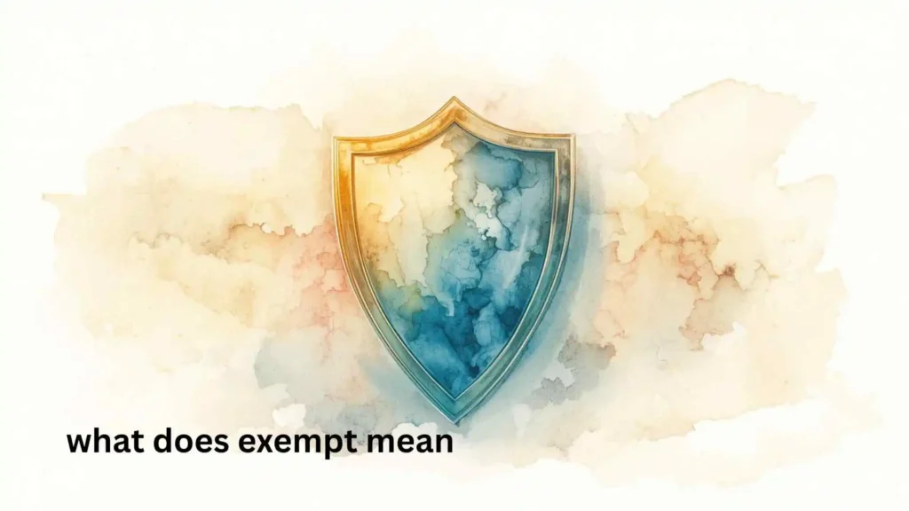 what does exempt mean