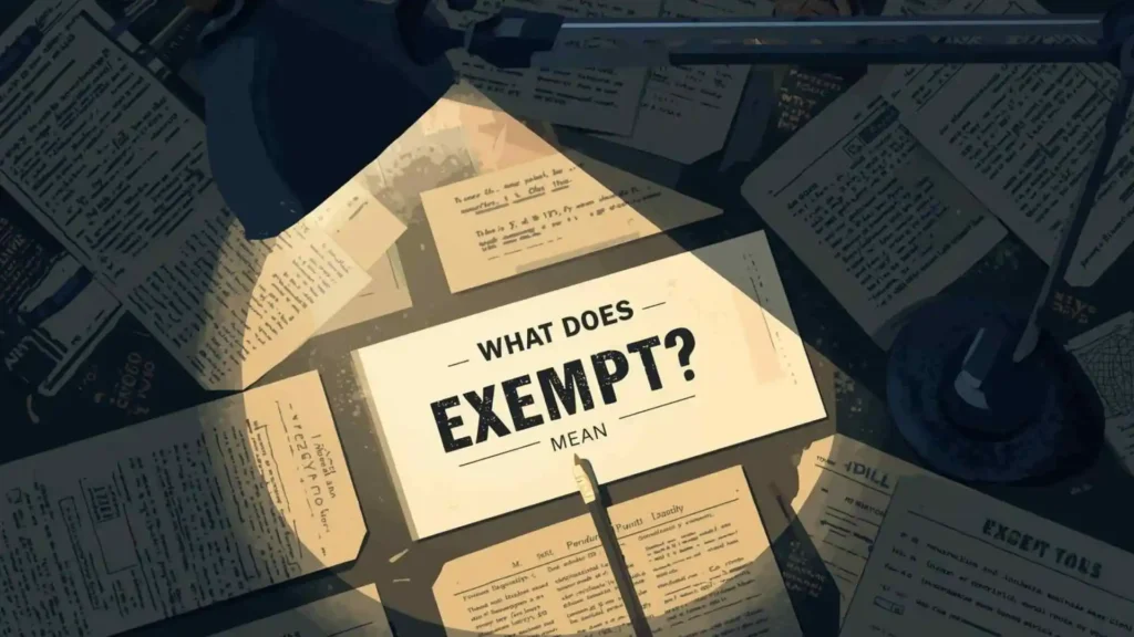 what does exempt mean