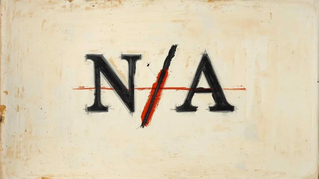 what does n/a mean