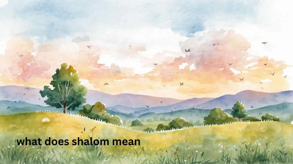 what does shalom mean