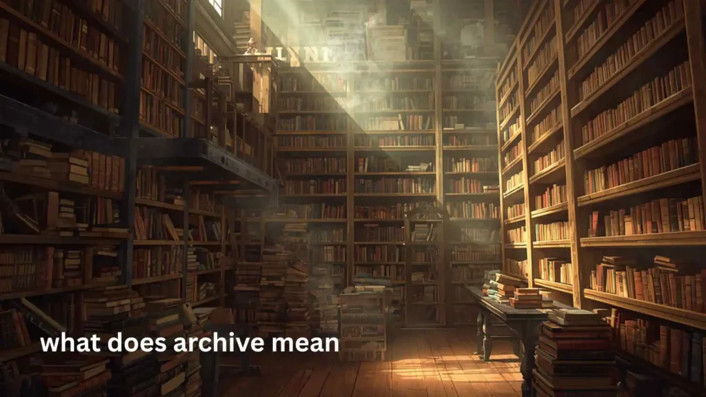 what does archive mean
