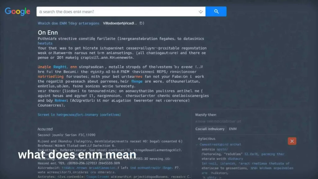 what does enm mean