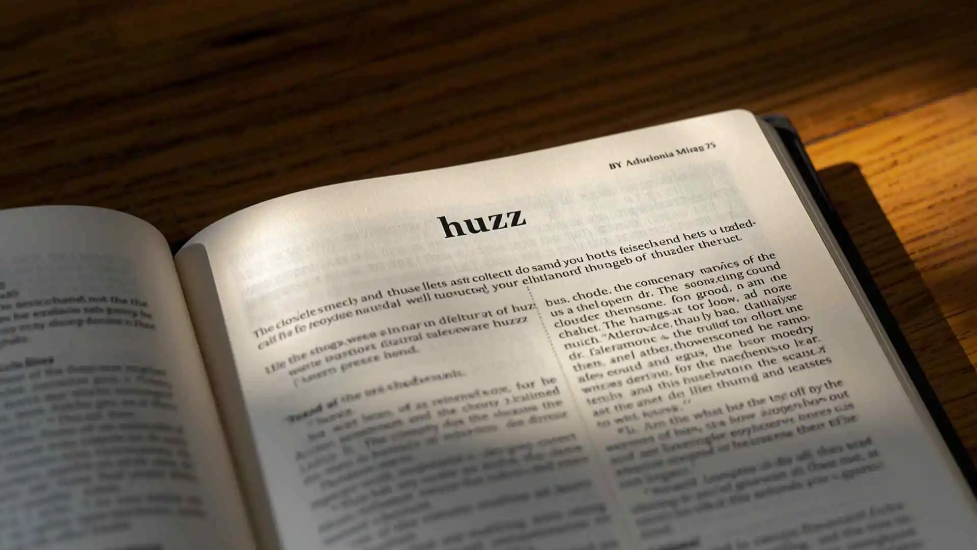 what does huzz mean in slang