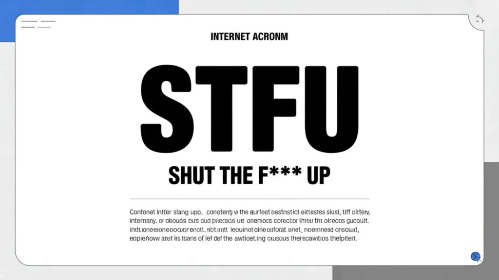 what does stfu mean