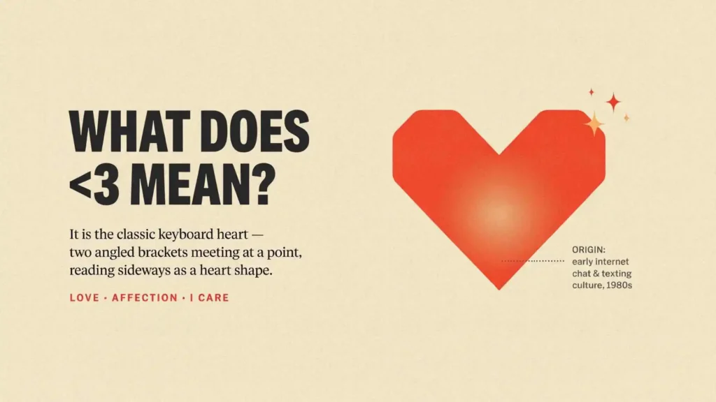 what does <3 mean