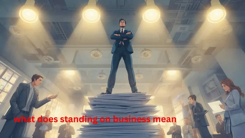 what does standing on business mean